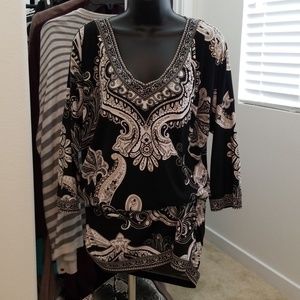 WHBM blousson top, sz L